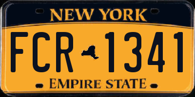 NY license plate FCR1341