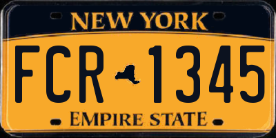 NY license plate FCR1345