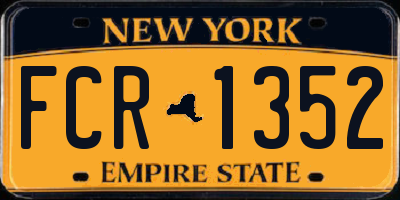 NY license plate FCR1352