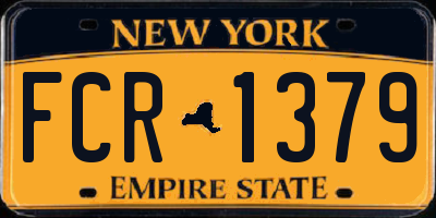 NY license plate FCR1379