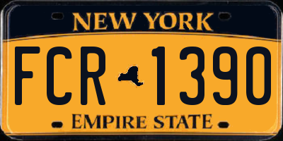 NY license plate FCR1390