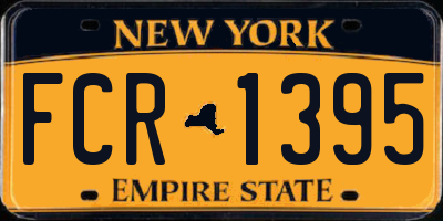 NY license plate FCR1395