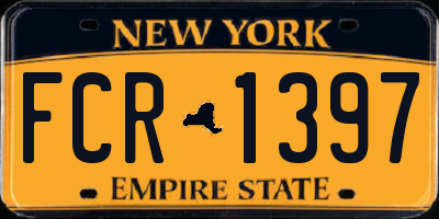 NY license plate FCR1397