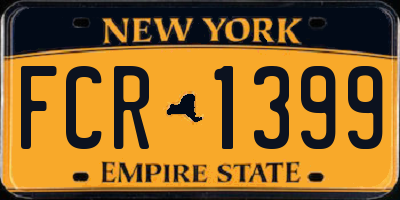 NY license plate FCR1399