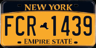 NY license plate FCR1439