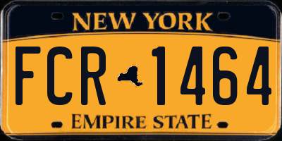NY license plate FCR1464