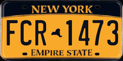 NY license plate FCR1473