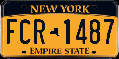 NY license plate FCR1487