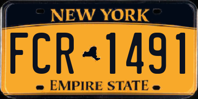 NY license plate FCR1491