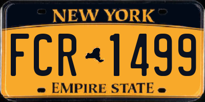 NY license plate FCR1499