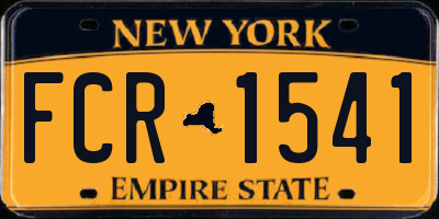 NY license plate FCR1541
