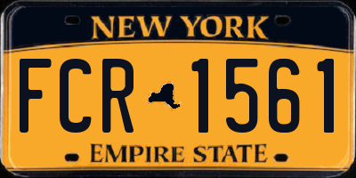 NY license plate FCR1561