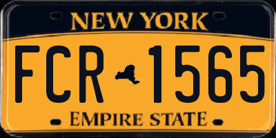 NY license plate FCR1565