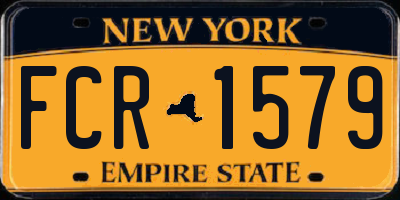 NY license plate FCR1579