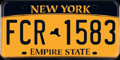 NY license plate FCR1583