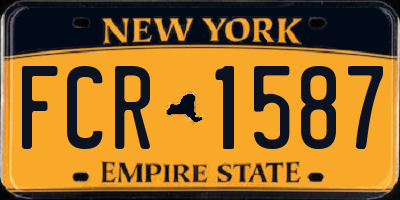 NY license plate FCR1587