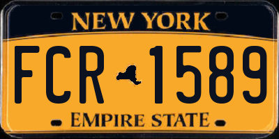 NY license plate FCR1589