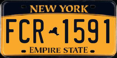 NY license plate FCR1591