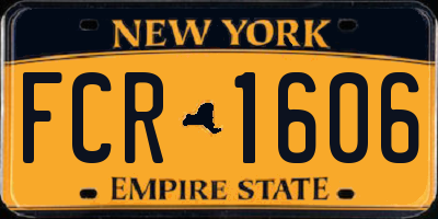 NY license plate FCR1606
