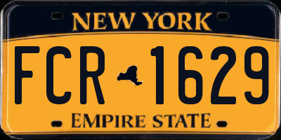 NY license plate FCR1629