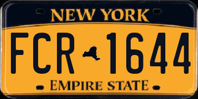 NY license plate FCR1644