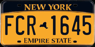 NY license plate FCR1645