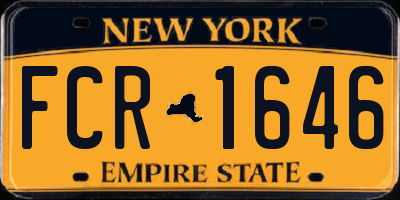 NY license plate FCR1646