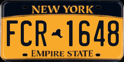 NY license plate FCR1648