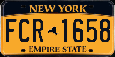 NY license plate FCR1658