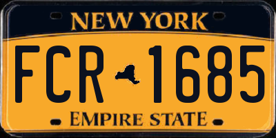 NY license plate FCR1685
