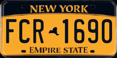 NY license plate FCR1690