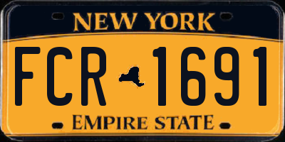 NY license plate FCR1691