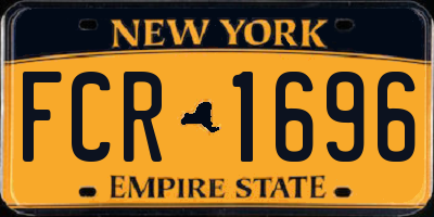 NY license plate FCR1696