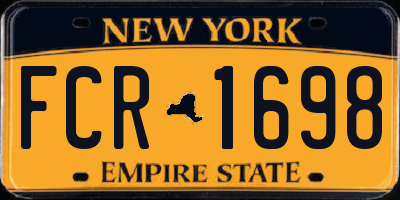 NY license plate FCR1698