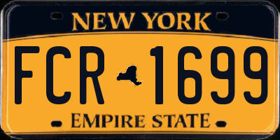 NY license plate FCR1699