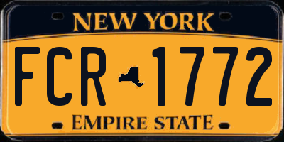 NY license plate FCR1772