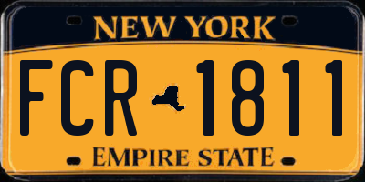 NY license plate FCR1811