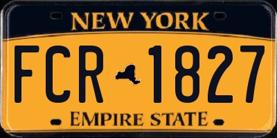 NY license plate FCR1827