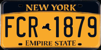 NY license plate FCR1879