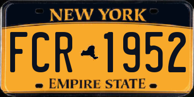 NY license plate FCR1952