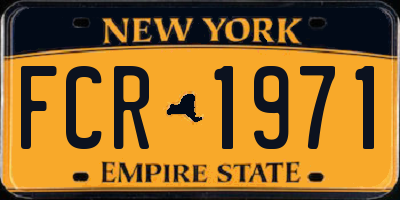 NY license plate FCR1971