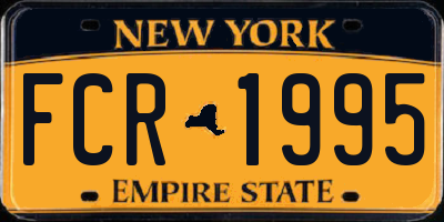 NY license plate FCR1995