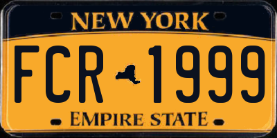 NY license plate FCR1999