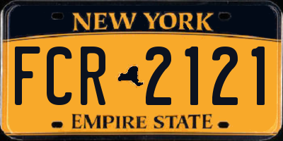 NY license plate FCR2121