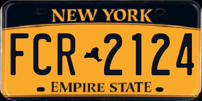 NY license plate FCR2124