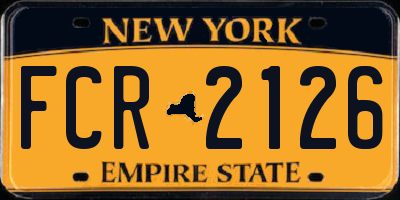 NY license plate FCR2126