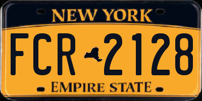 NY license plate FCR2128