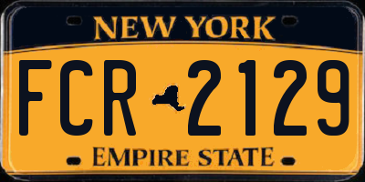 NY license plate FCR2129