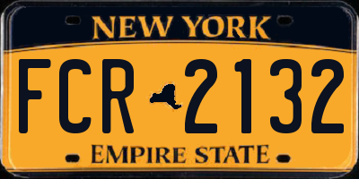 NY license plate FCR2132