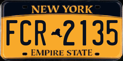 NY license plate FCR2135